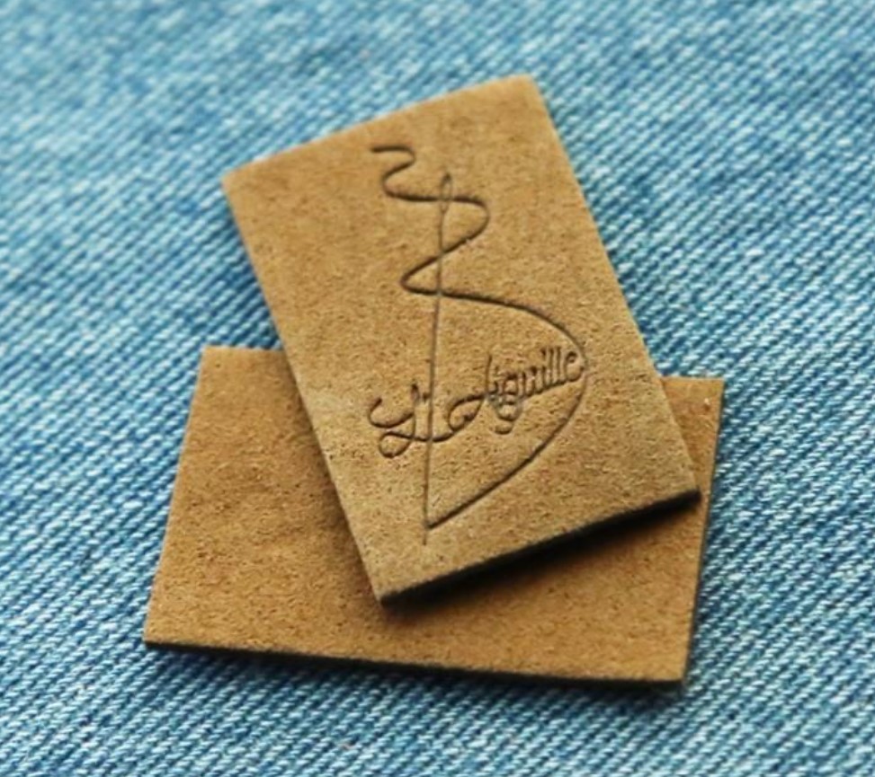 nhãn da lộn_Suede Leather Label