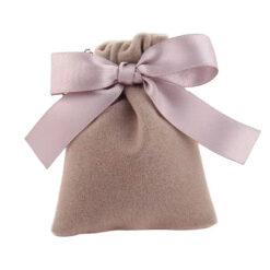 Túi Rút Vải Ruy Băng Nơ Tím Nhạt - GM CORP